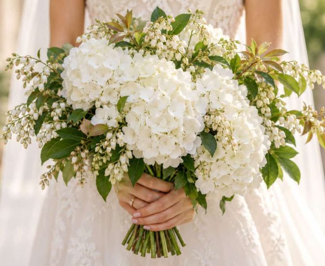 Hydrangea and Pieris Bride Bouquet Hydrangea and pieris bride bouquet